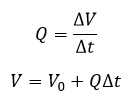 formula caudal y volumen